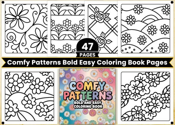 Download Comfy Patterns Bold Easy Coloring Pages - Pages Collection