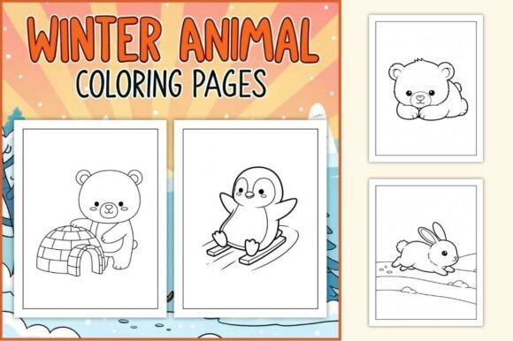 Download Winter Animal Coloring Pages for Kids - Pages Collection