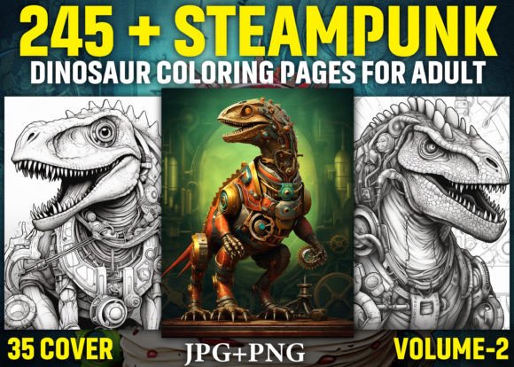 Download 245+ Steampunk Dinosaur Coloring Pages - Pages Collection