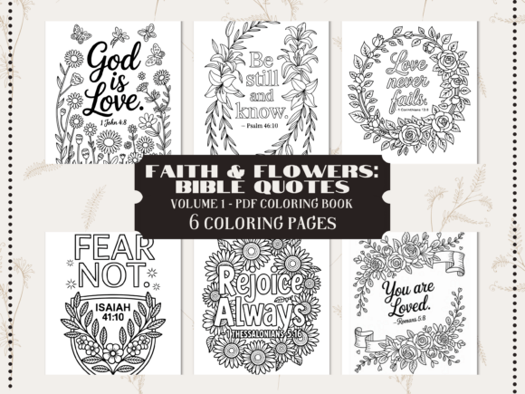 Download Floral Christian Coloring Pages - V1 - Pages Collection