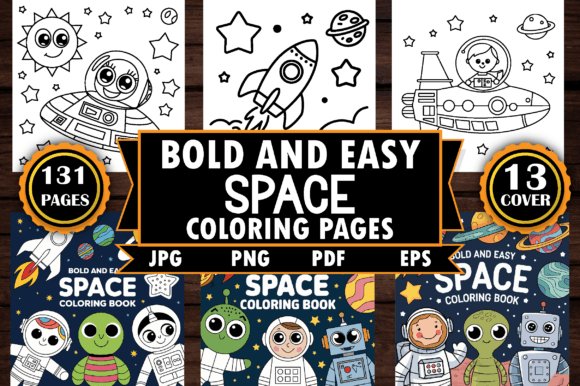 Download Bold and Easy Space Coloring Pages - Pages Collection