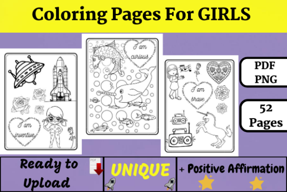 Download Coloring Pages for GIRLS (KDP) - Pages Collection