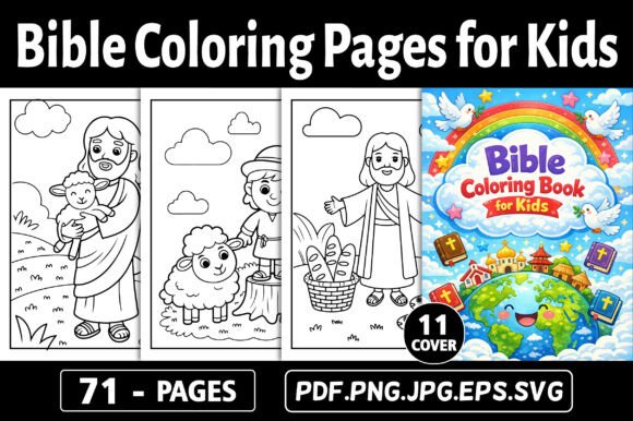 Download Bible Coloring Pages for Kids - KDP - Pages Collection