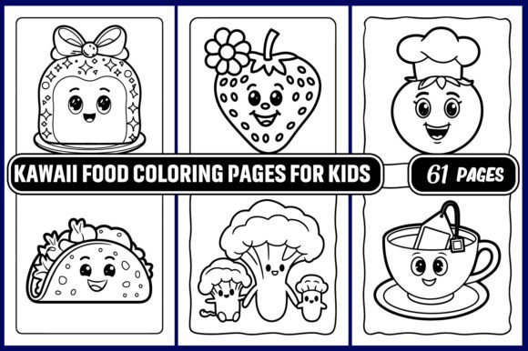 Download Cute Kawaii Food Coloring Pages for Kids - Pages Collection