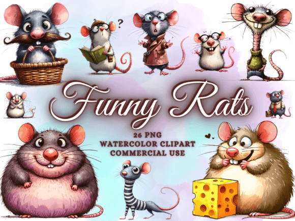 Download Funny Cute Rat Clipart - Cute Rat Png - Premium Bundle