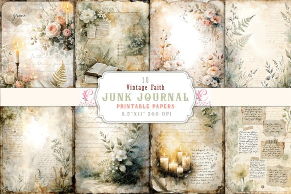 Download Vintage Faith Junk Journal Pages - Premium Bundle