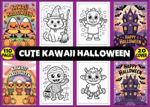 Download Cute Kawaii Halloween Coloring Pages - Pages Collection