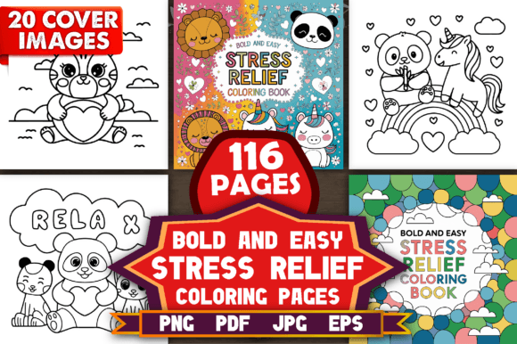 Download Bold and Easy Stress Relief Color Pages - Pages Collection