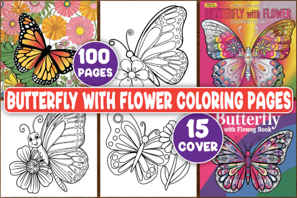 Download Butterfly with Flower Coloring Pages - Pages Collection