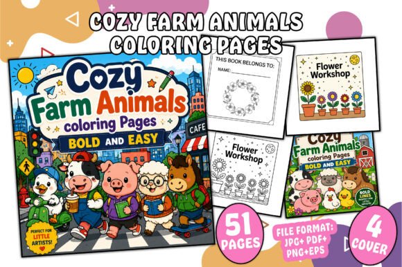 Download Cozy Farm Animals Coloring Pages - Pages Collection