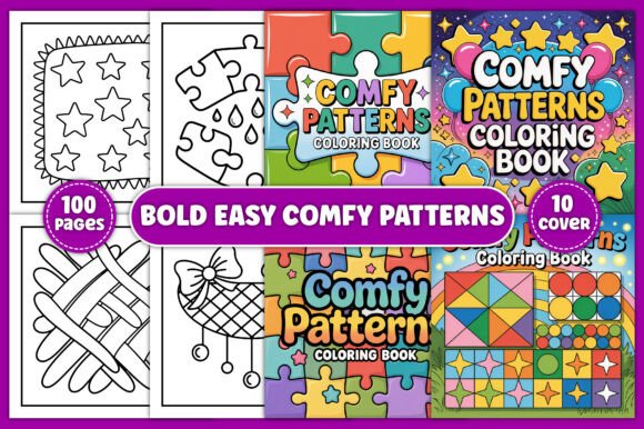 Download Comfy Patterns Bold Easy Coloring Pages - Pages Collection