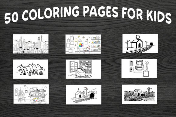 Download 50 Kids Coloring Pages Bundle - Pages Collection