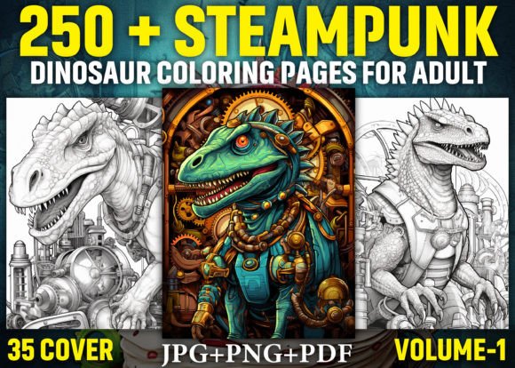 Download 250+ Steampunk Dinosaur Coloring Pages - Pages Collection