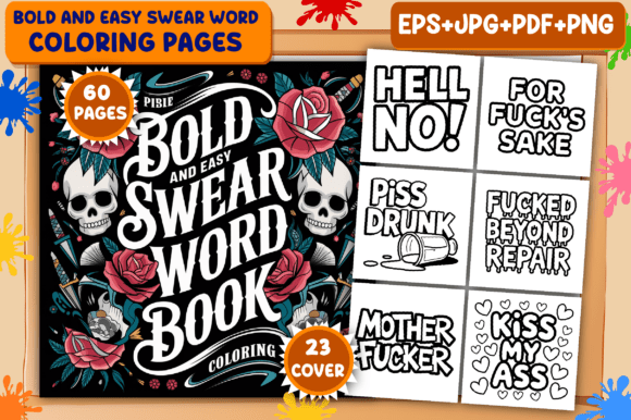 Download ADULT - Swear Word Bold and Easy Coloring Pages - Pages Collection