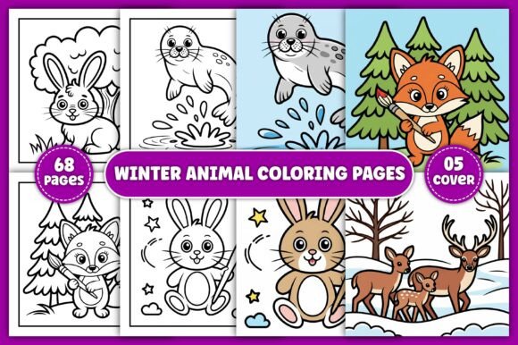Download Winter Animal Coloring Book Pages - Pages Collection