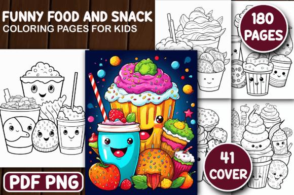 Download 180 Funny Food and Snack Coloring Pages - Pages Collection
