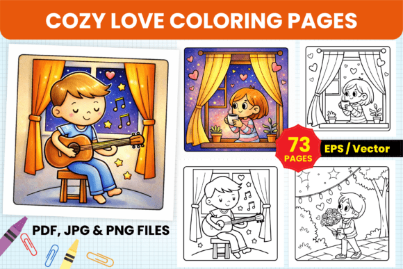 Download Cozy Love Doodles Coloring Pages for Tee - Pages Collection