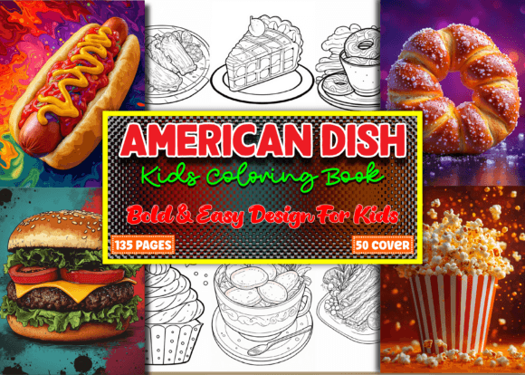 Download American Dish Coloring Pages for Kids - Pages Collection
