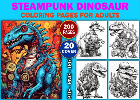 Download 200 Steampunk Dinosaur Coloring Pages - Pages Collection