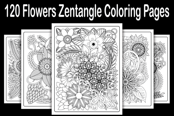 Download Flowers Zentangle Coloring Pages - Pages Collection