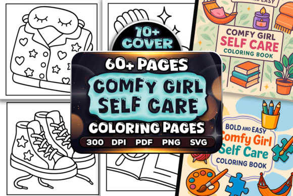 Download Easy Comfy Girl Self Care Coloring Pages - Pages Collection
