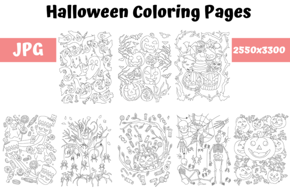 Download Halloween Coloring Pages Bundle - Pages Collection
