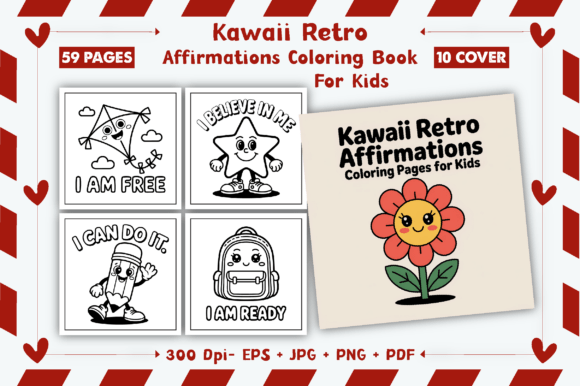 Download Kawaii Retro Affirmations Coloring Pages - Pages Collection