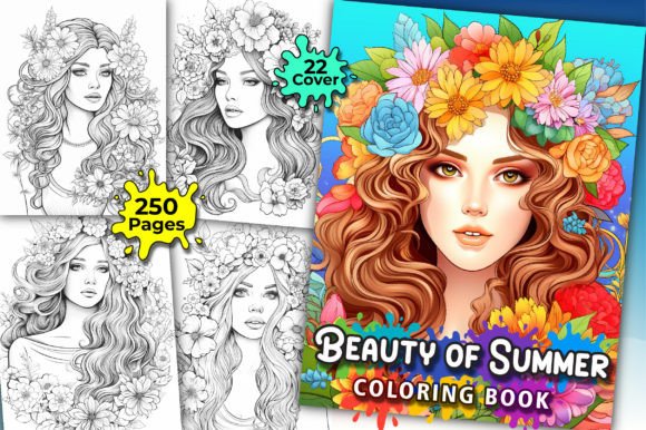 Download 250 Beauty of Summer Coloring Pages Kdp - Pages Collection