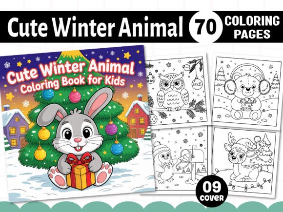 Download Cute Winter Animal Coloring Pages - KDP - Pages Collection