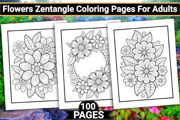Download 100 Floral Zentangle Coloring Pages - Pages Collection
