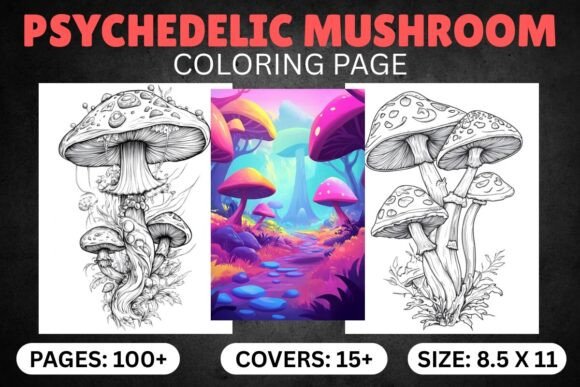 Download Psychedelic Mushroom Coloring Pages - Pages Collection
