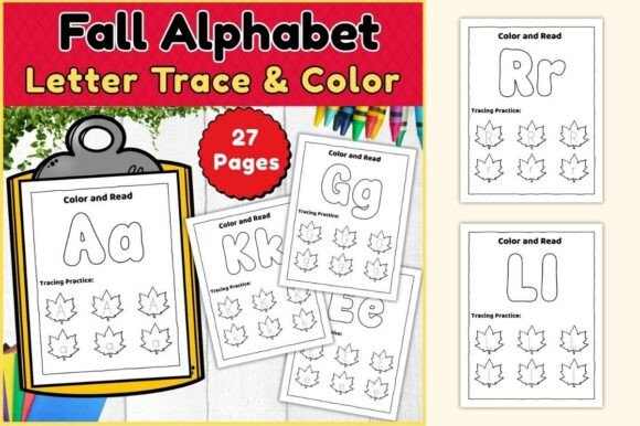 Download Fall Alphabet Tracing &amp; Coloring Pages - Pages Collection