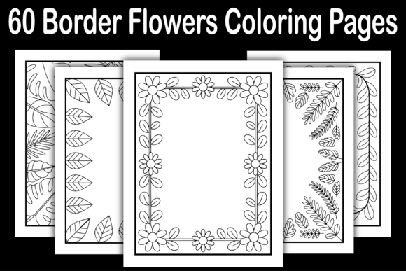 Download 60 Border Flowers Coloring Pages - Pages Collection