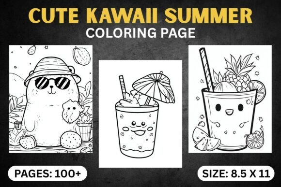 Download Cute Kawaii Summer Coloring Pages - Pages Collection