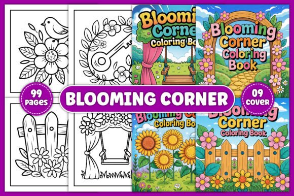 Download Blooming Corner Bold Easy Coloring Pages - Pages Collection