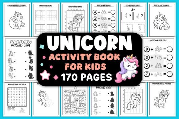Download Cute Unicorn Activity Pages for Kids - Pages Collection