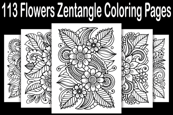 Download 113 Flowers Zentangle Coloring Pages - Pages Collection