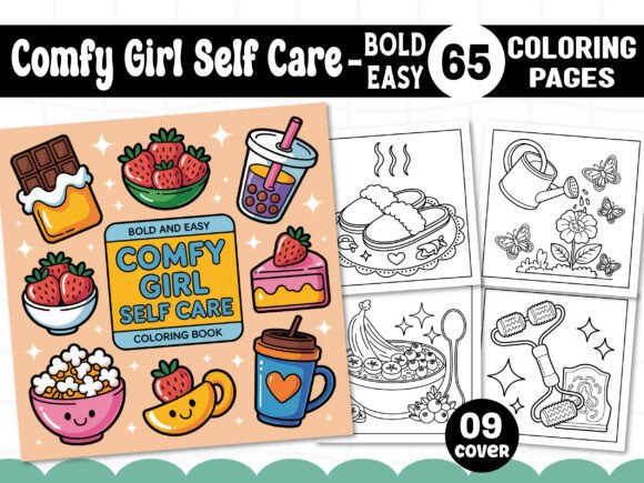 Download Easy Comfy Girl Self Care Coloring Pages - Pages Collection