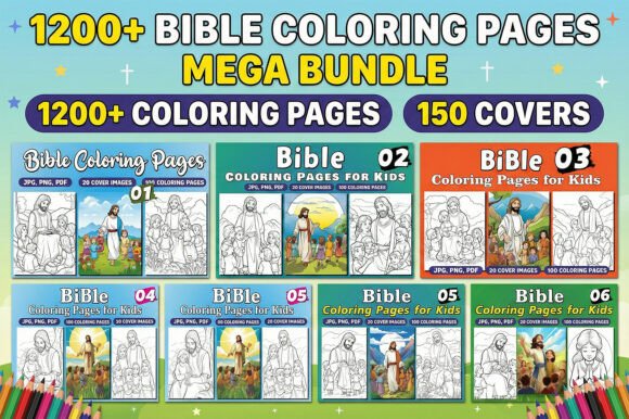 Download 1200+ Bible Coloring Pages Mega Bundle - Pages Collection