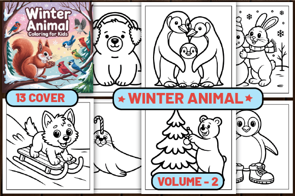 Download 69 Winter Animal Coloring Pages for Kids - Pages Collection