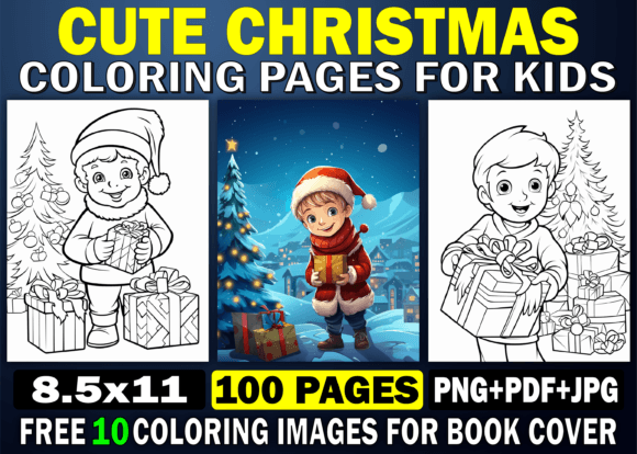Download Cute Christmas Coloring Pages for - KDP - Pages Collection