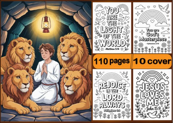 Download 110 Pages Bible Coloring Book for Kids - Pages Collection