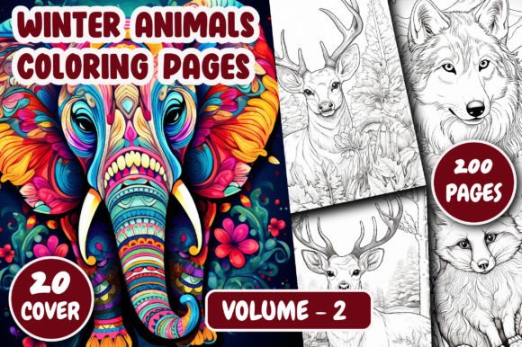 Download 200 Winter Animal Coloring Pages Vol - 2 - Pages Collection