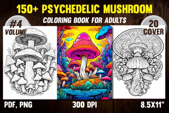 Download Psychedelic Mushroom Coloring Pages 4 - Pages Collection