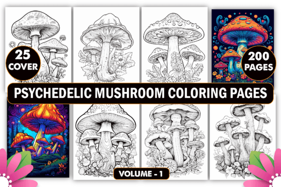 Download Psychedelic Mushroom Coloring Pages - Pages Collection