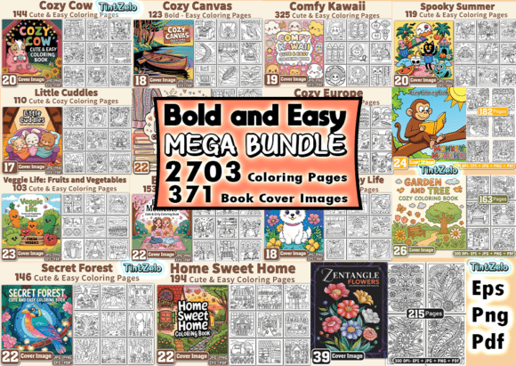 Download 2703 Bold and Easy Bundle Coloring Pages - Pages Collection