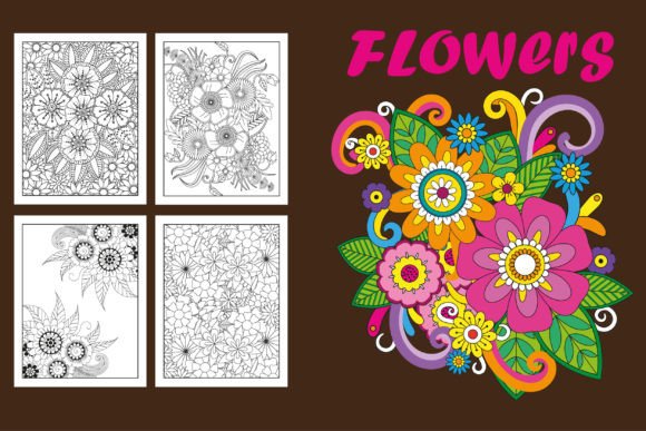 Download Flowers Coloring Pages &amp; Books Adults - Pages Collection