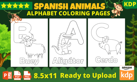 Download Spanish Animals Alphabet Coloring Pages (spanish) - Pages Collection