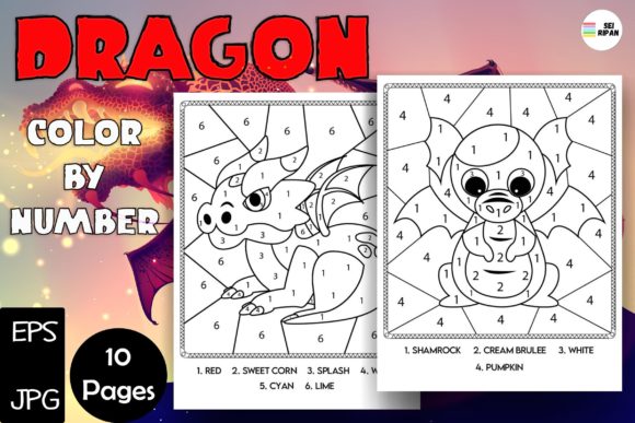 Download Dragon Color by Number Pages - Pages Collection