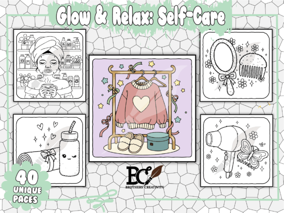 Download Glow &amp; Relax: Self-Care Coloring Pages - Pages Collection